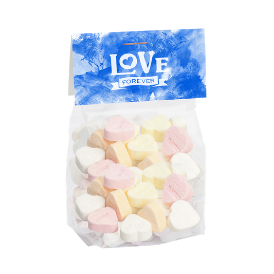 130g Bag of Sugar Hearts Sweets & Confectionery   