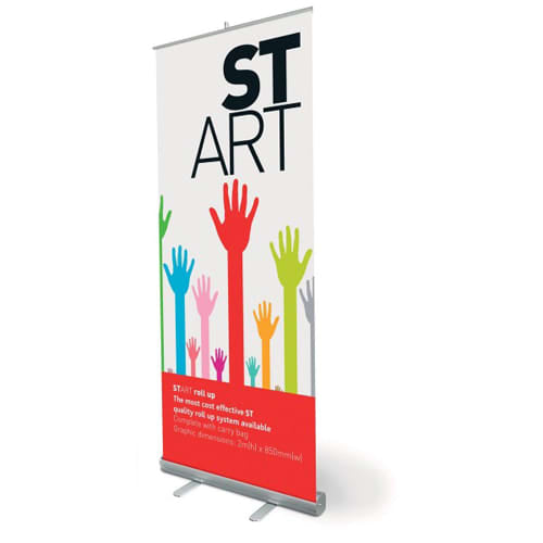 Premium Roller Up Banner Black and White London