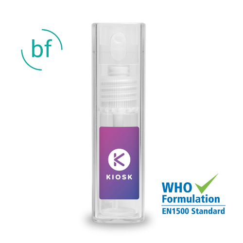 Hand Sanitiser 10ml Rectangular Atomiser  Black and White London