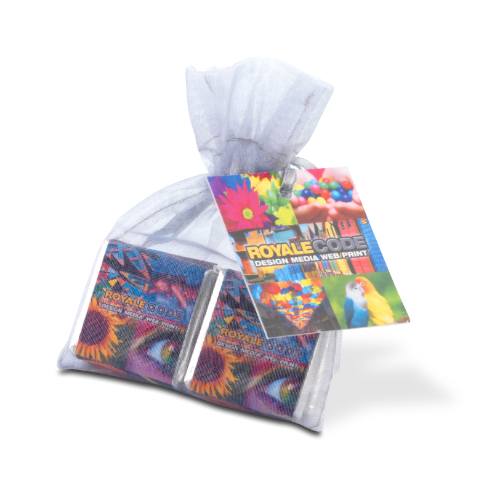 Four Neapolitans in Organza Bag Black and White London