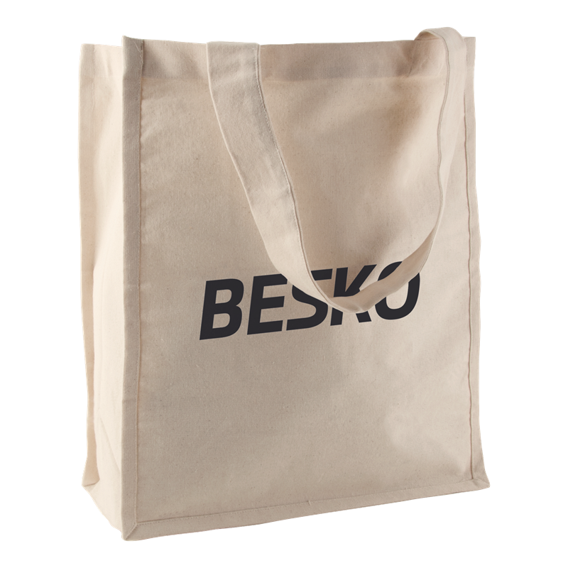 11oz Cotton Natural Heavy Shopper Cotton & Jute Bags Black and White London