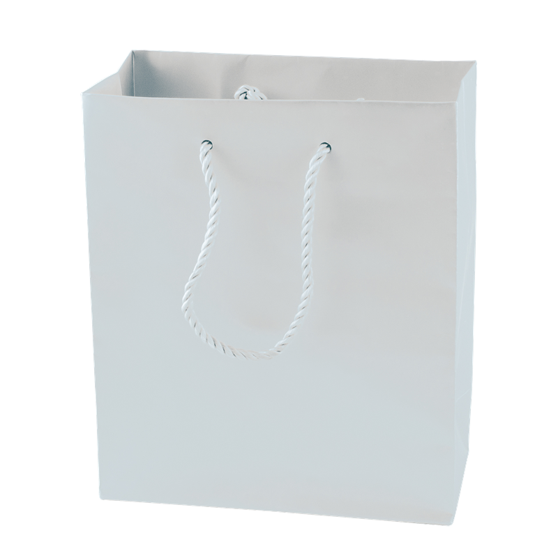 Medium Custom Matte Paper Bags  Black and White London