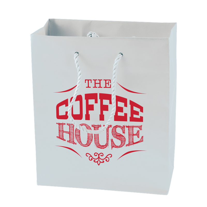 Large Custom Matte Paper Bags  Black and White London