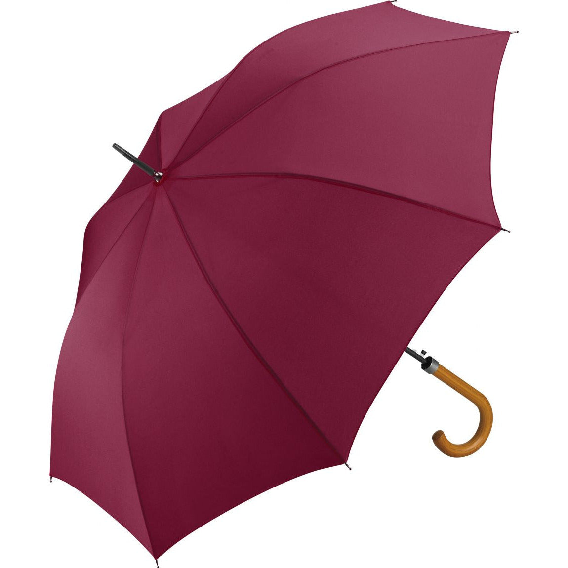 Wood Crook Regular Walker Umbrella  Black and White London