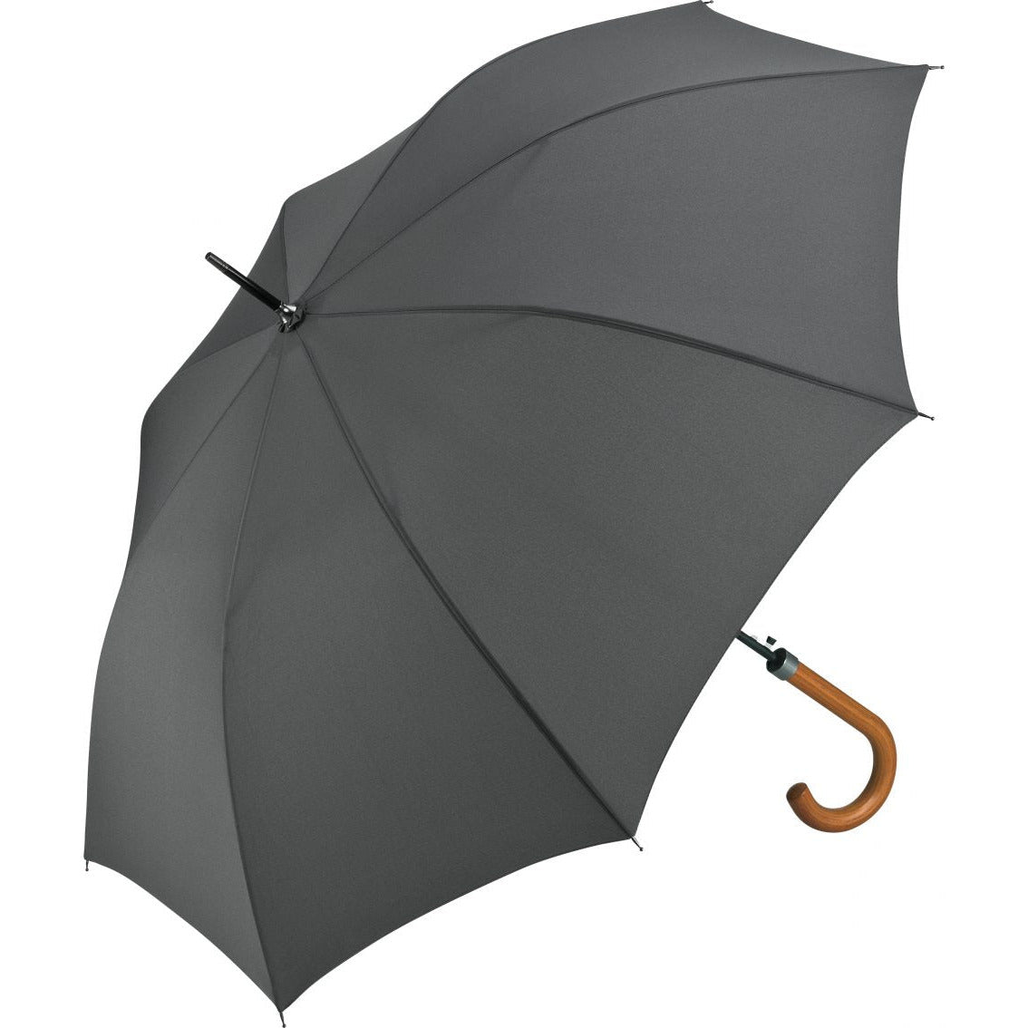 Wood Crook Regular Walker Umbrella  Black and White London