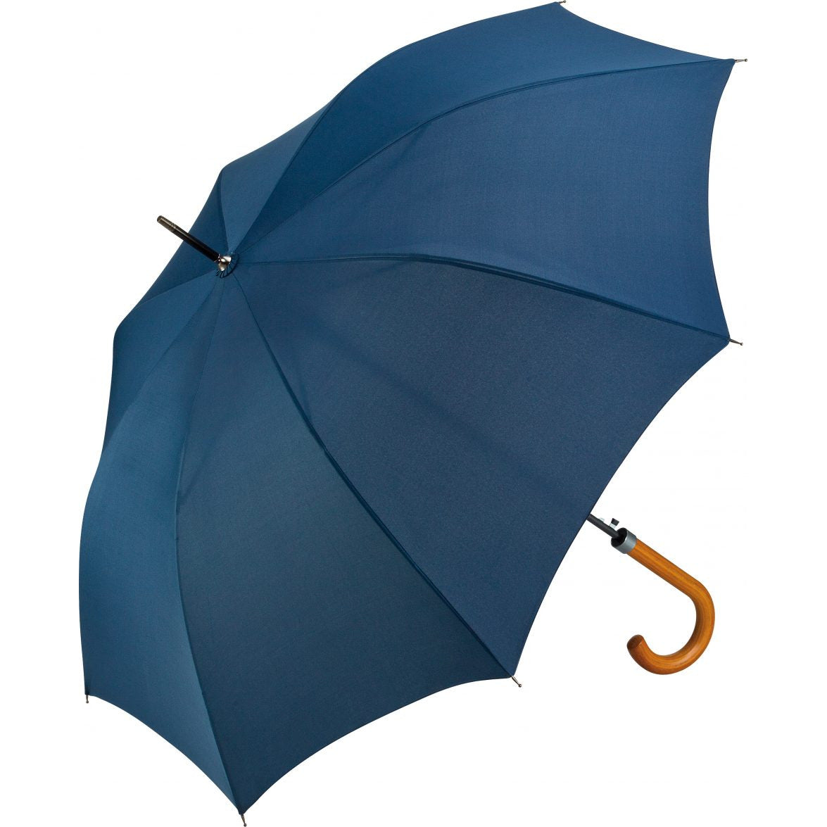 Wood Crook Regular Walker Umbrella  Black and White London