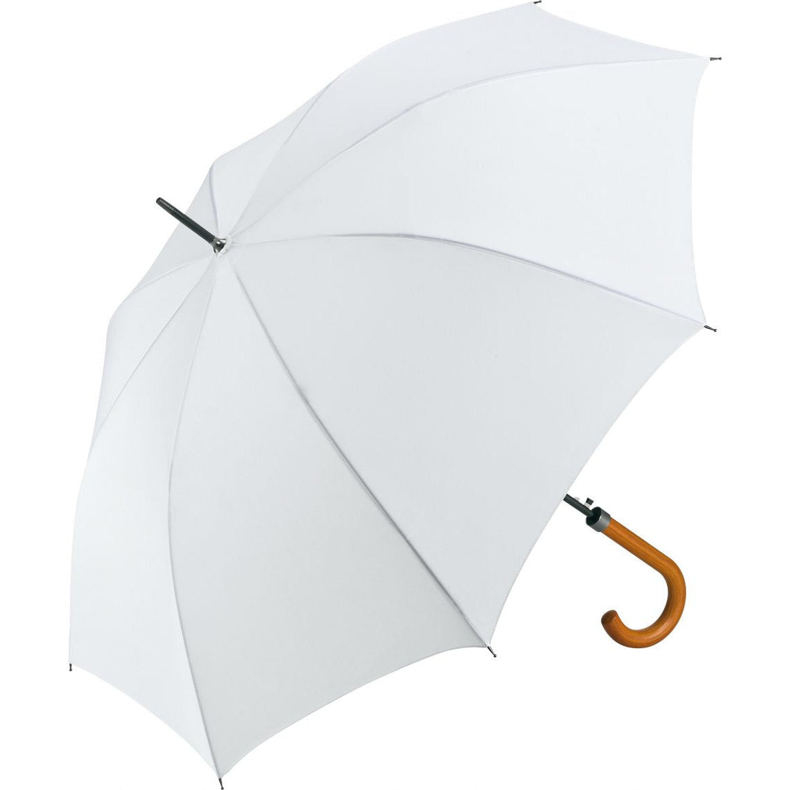 Wood Crook Regular Walker Umbrella  Black and White London