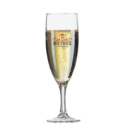 Elegance Flute Glass (130ml/4.3oz) Champagne Flutes Black and White London
