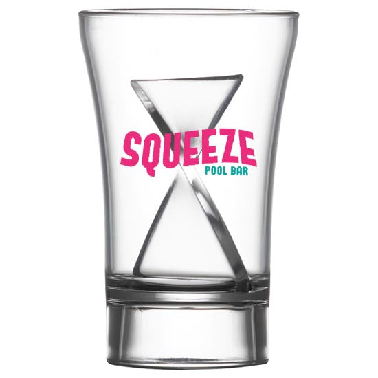 Reusable Twister Shot Glass (30ml/15ml+15ml) Shots & Sampling Glasses Black and White London