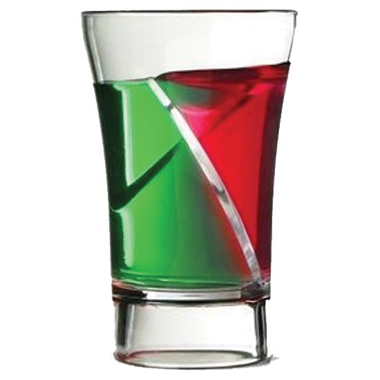 Reusable Twister Shot Glass (30ml/15ml+15ml) Shots & Sampling Glasses Black and White London