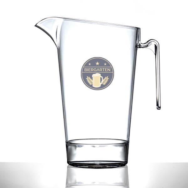 Stackable Plastic Jug Pitcher - 2 Pint/1.1L Jugs and Pitchers Black and White London