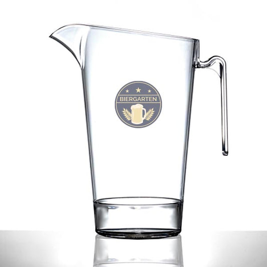 Stackable Plastic Jug Pitcher - 2 Pint/1.1L Jugs and Pitchers Black and White London