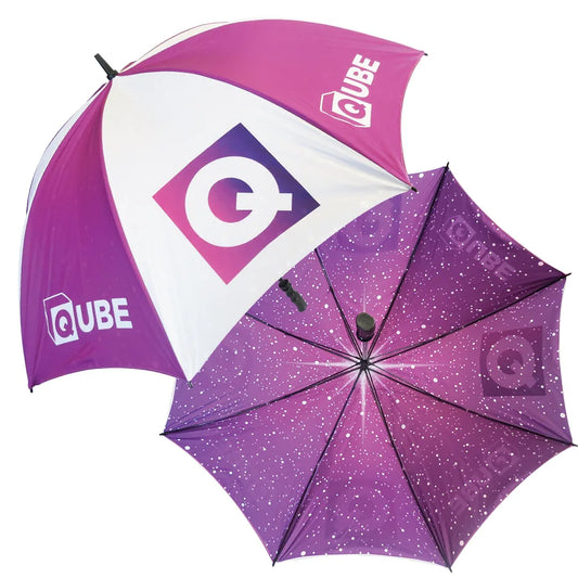 Bespoke Fibrestorm Double Canopy Golf Umbrellas Black and White London®