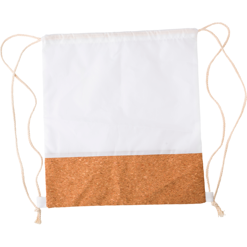 RPET and cork drawstring backpack Backpacks & Rucksacks Black and White London