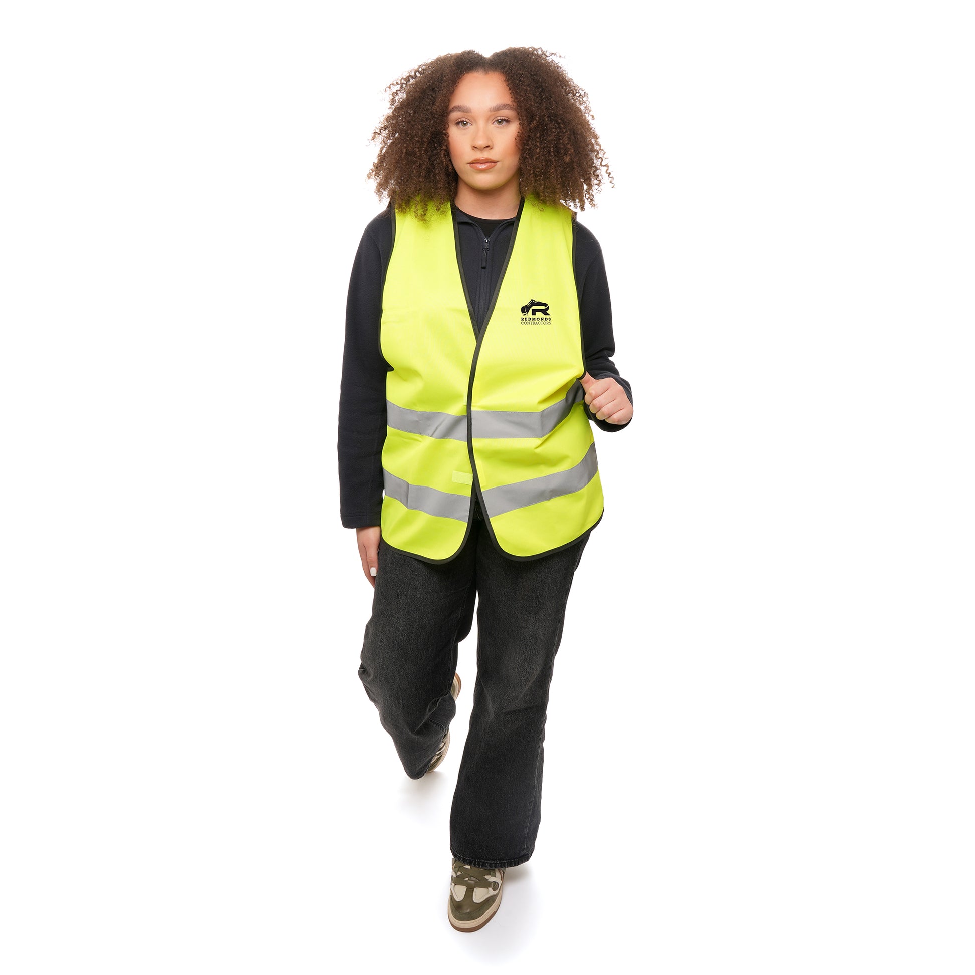 Tom Franks Hi Vis Vest Black and White London