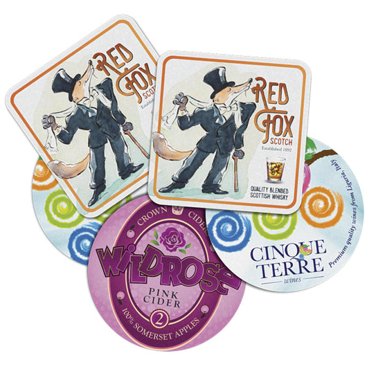 Printed Beer Mats  Black and White London
