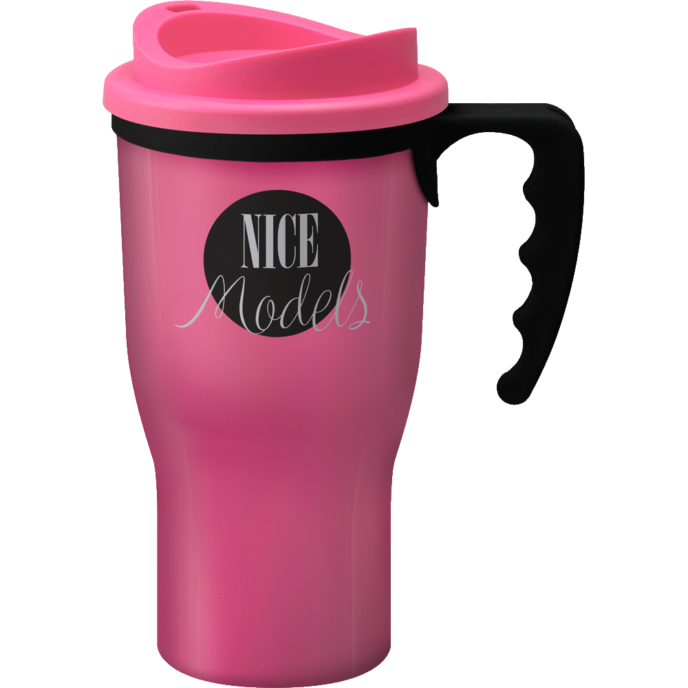 Challenger Mug Pink Thermalmate Black and White London
