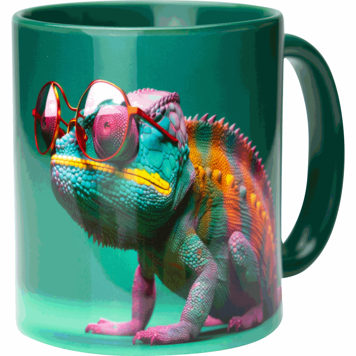 Two-Tone Full Colour Mug Green Dye Sublimation Black and White London