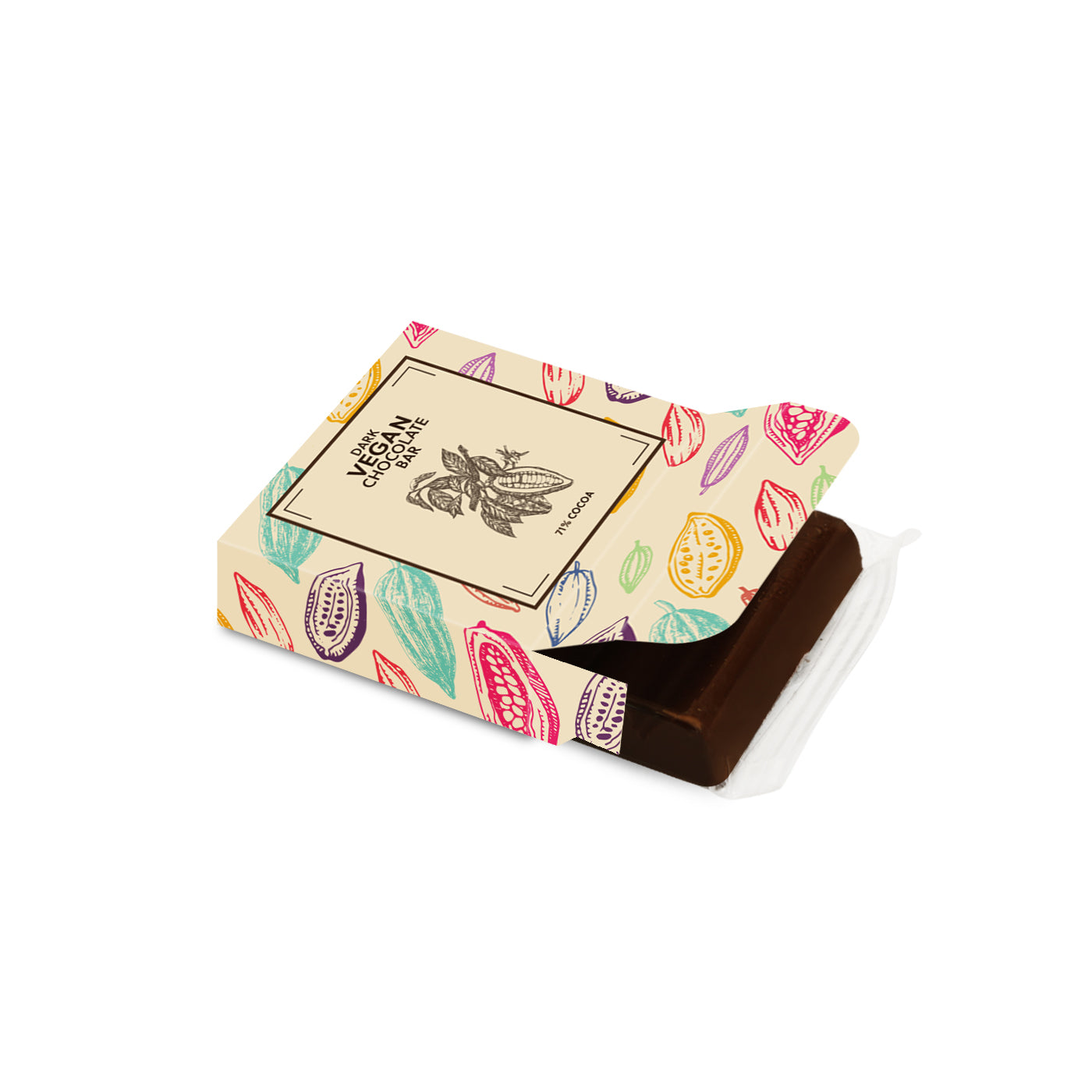 Eco 3 Baton Bar Box - Vegan Dark Chocolate Vegan Dark Chocolate Black and White London