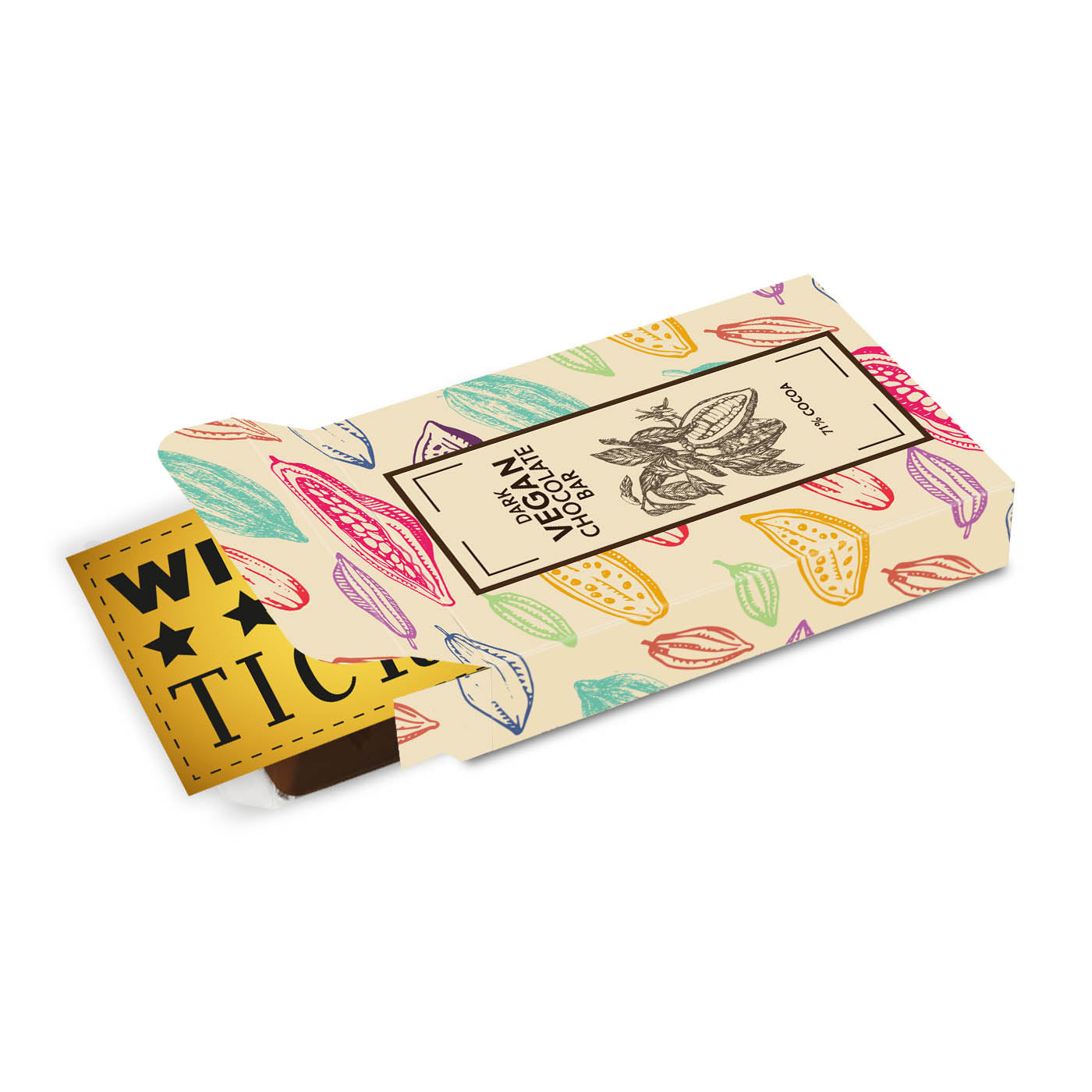 Eco 6 Baton Bar Box - Vegan Dark Chocolate Vegan Dark Chocolate Black and White London