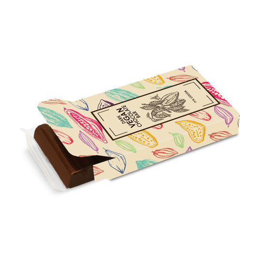 Eco Range - Eco 6 Baton Bar Box - Vegan Dark Chocolate - 70% Cocoa Black and White London