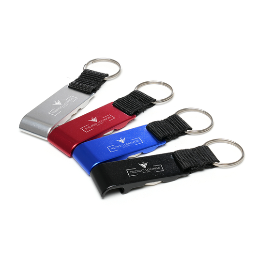Bottle Opener Trolley Keyring Black and White London