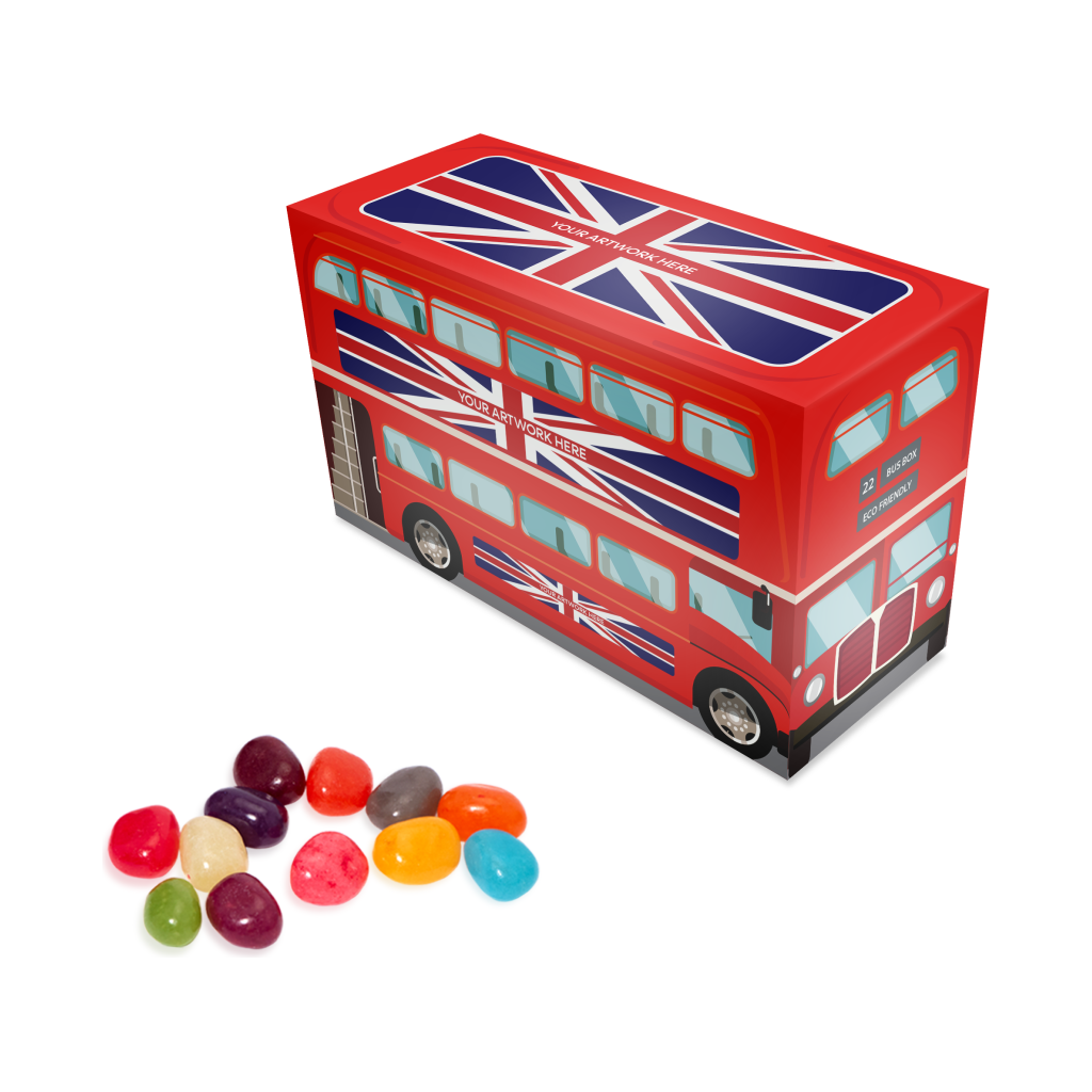 Bus Tin with Jelly Bean Factory    