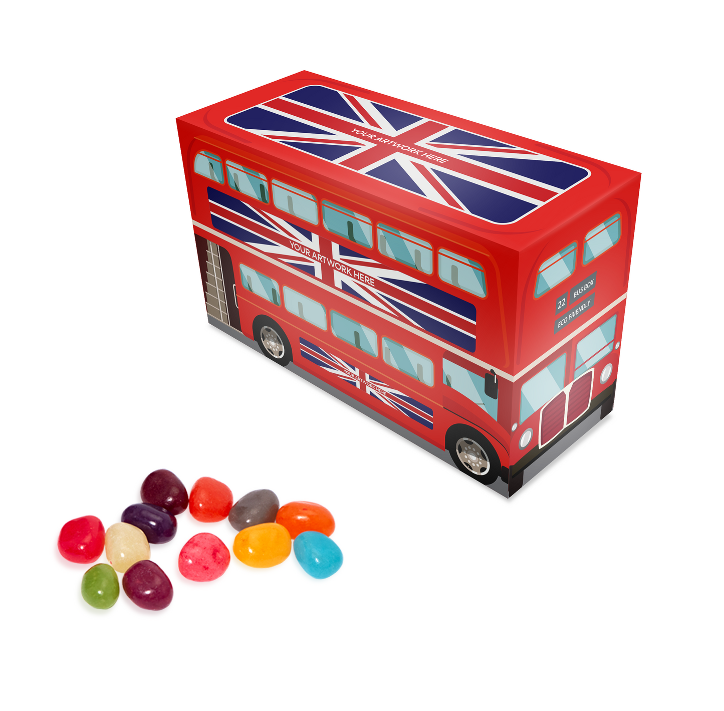 Eco Range - Eco Bus Box - Jelly Bean Factory® Black and White London