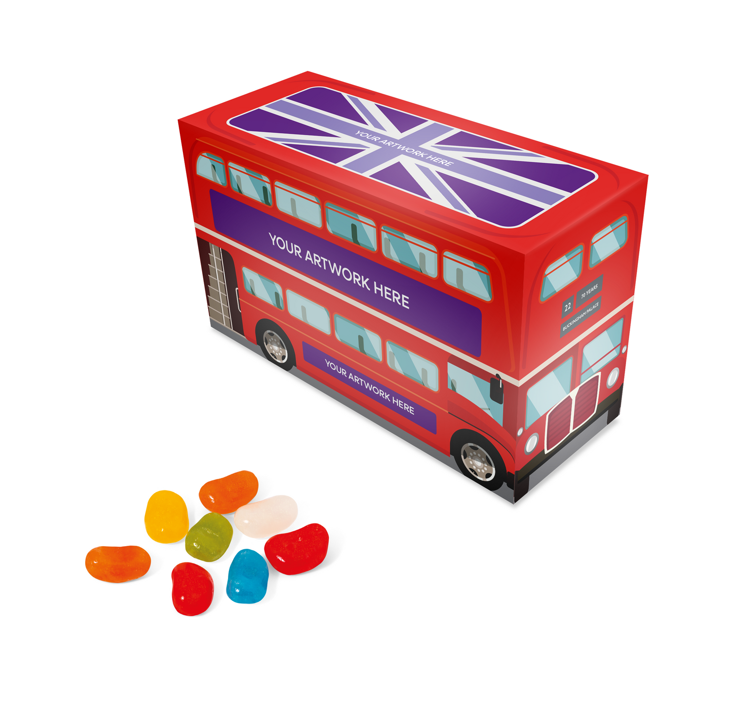 Eco Range - Eco Bus Box - Jolly Beans Black and White London