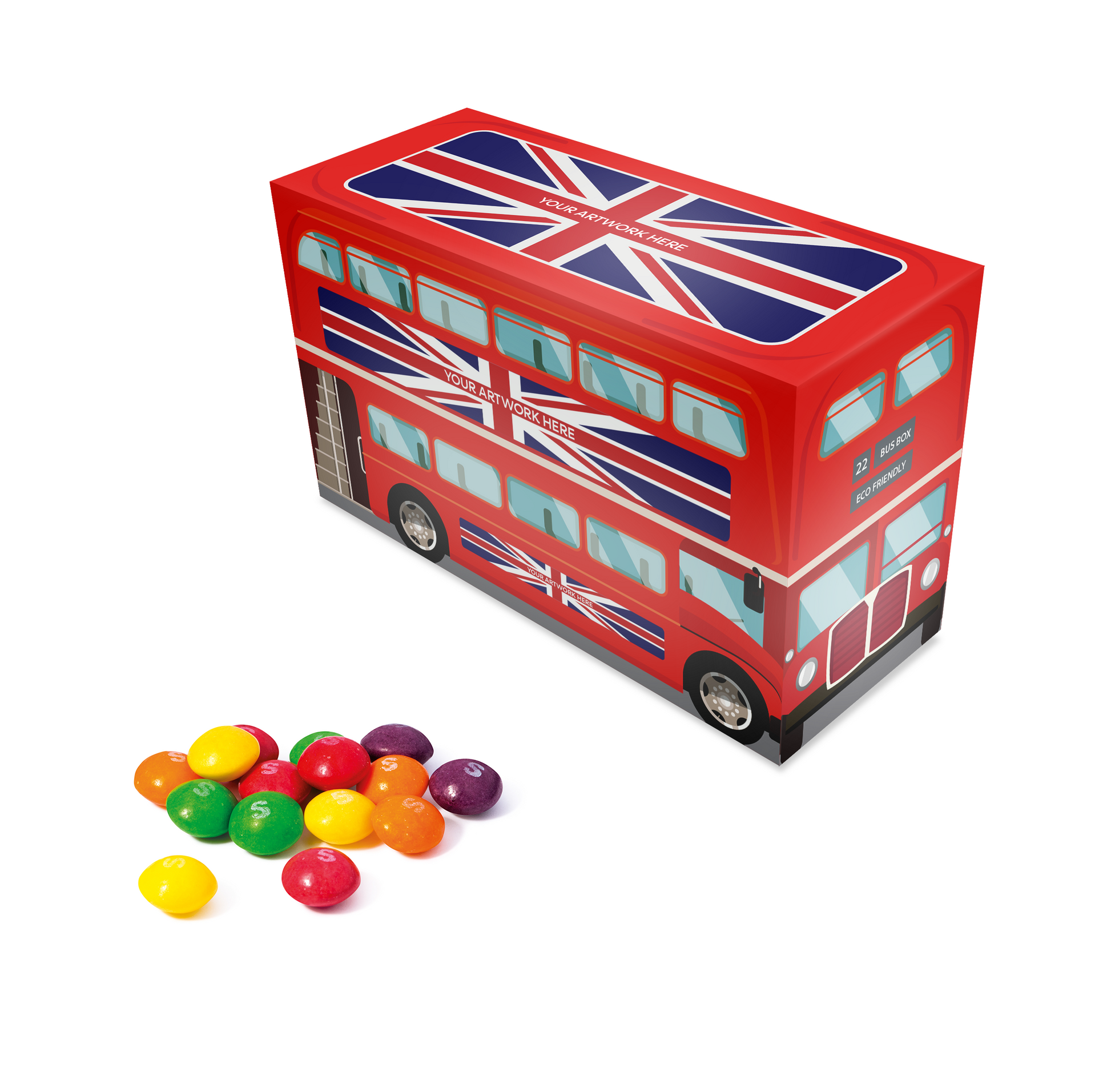 Eco Range - Eco Bus Box - Skittles® Black and White London
