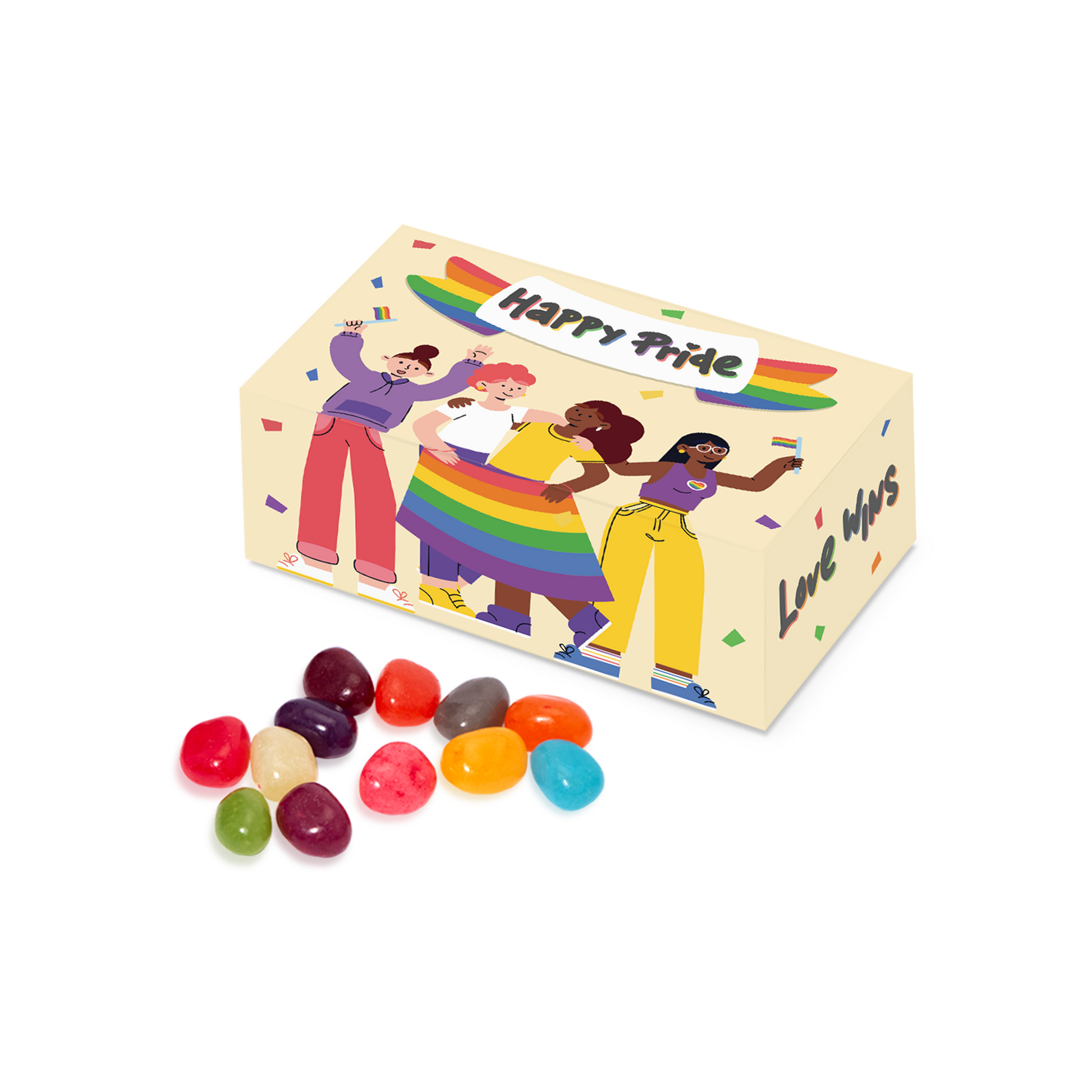 Pride Eco Midi Box Pride Jelly Bean Factory® Pride Themed Black and White London