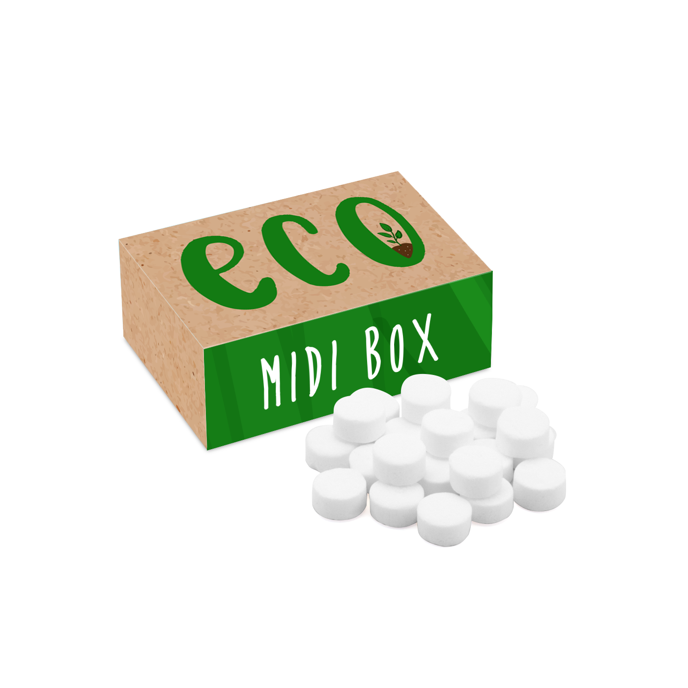 Eco Range - Eco Midi Box - Midi Mints Black and White London