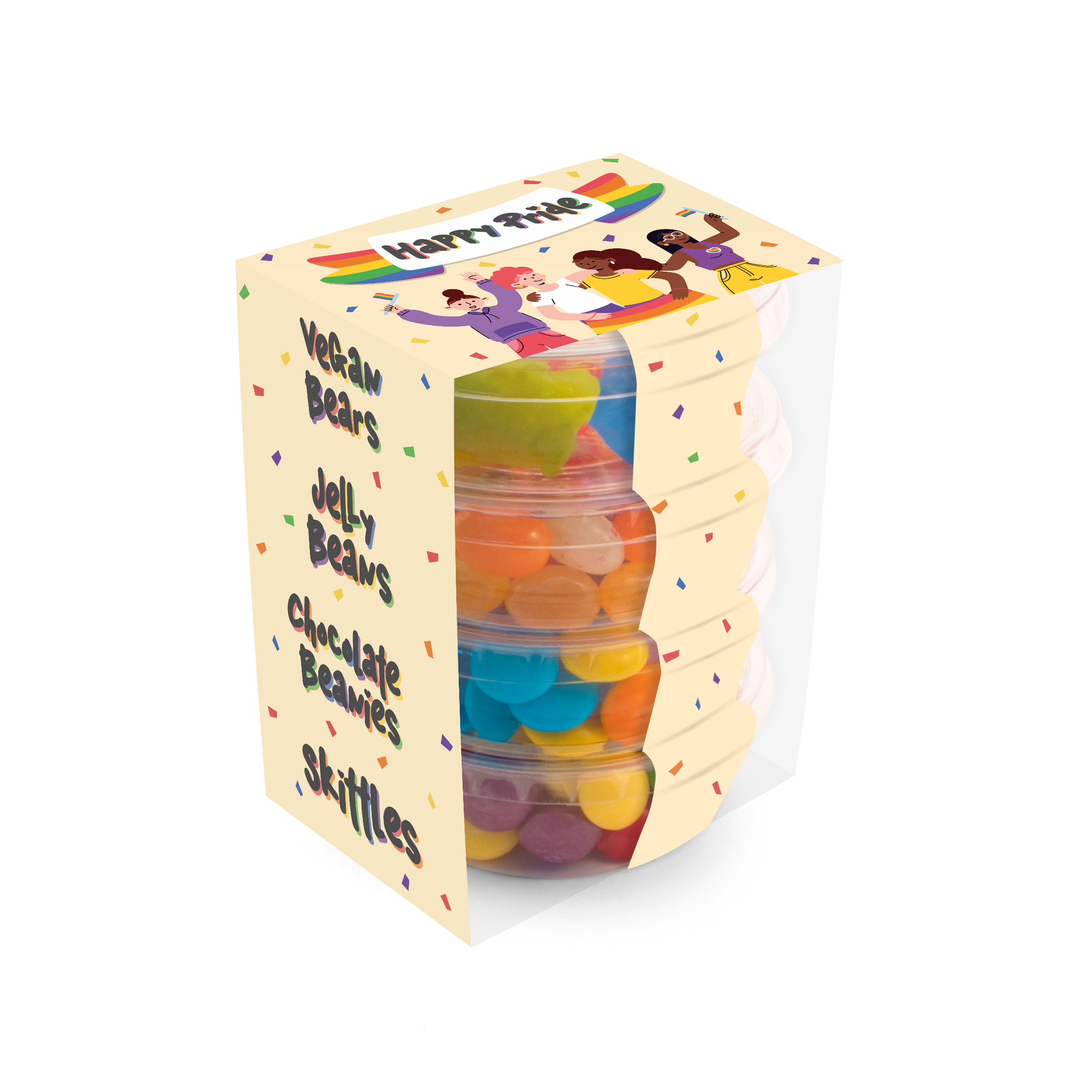 Pride - Eco Pot Stackers - Sweets Mix Black and White London