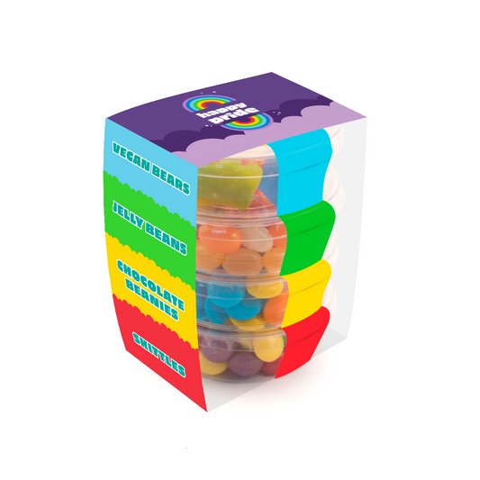 Pride Eco Pot Stackers Sweets Mix Sweets & Confectionery Black and White London