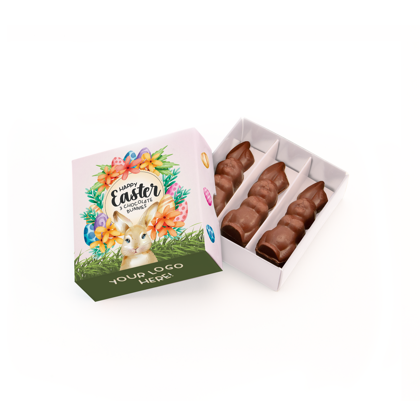Easter 2025 - Eco Treat Box - Chocolate Bunnies Black and White London
