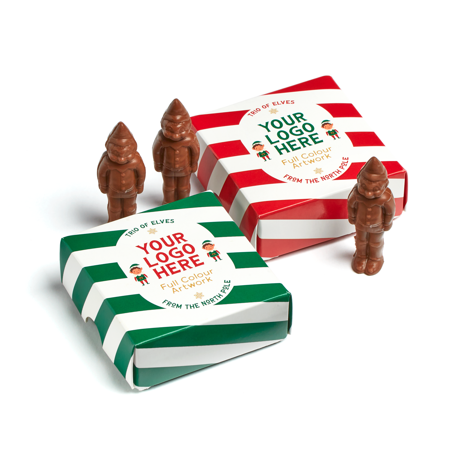 Winter Collection - Eco Treat Box - Trio of Elves  Black and White London