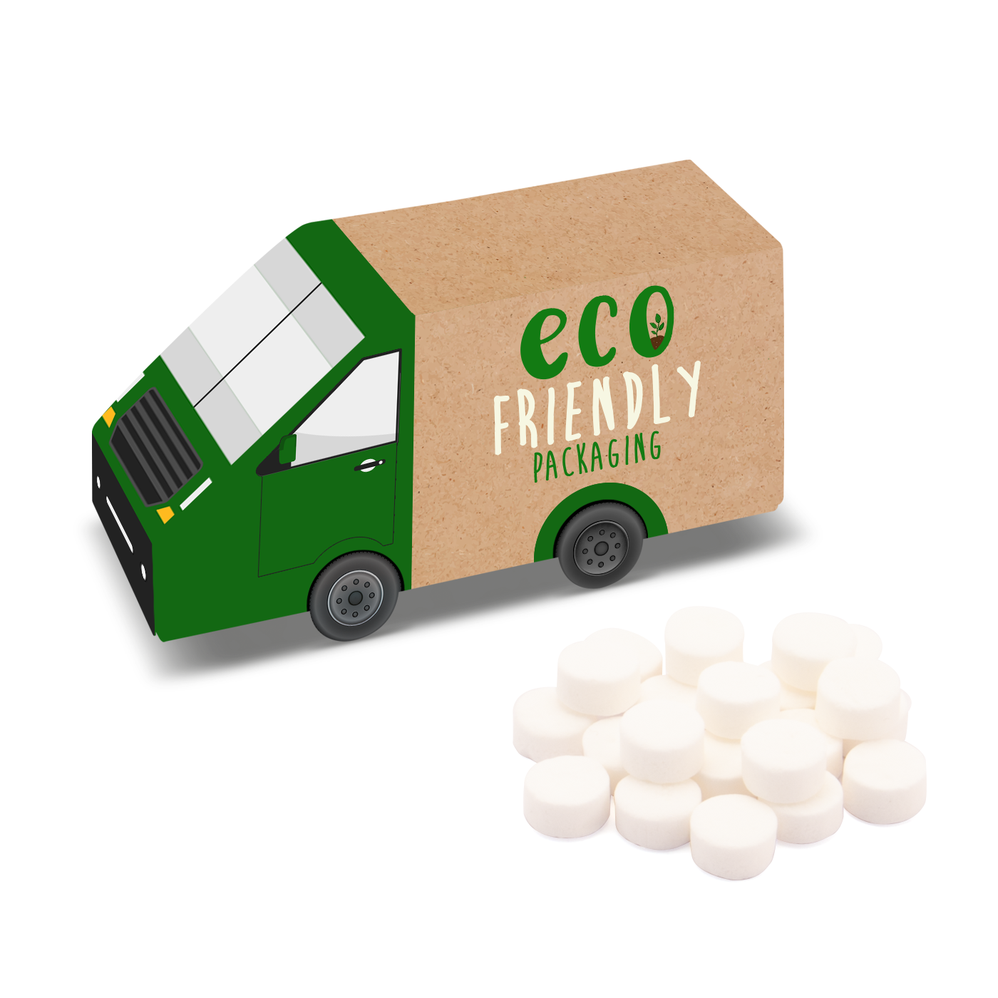 Eco Range - Eco Van Box - Midi Mints Black and White London