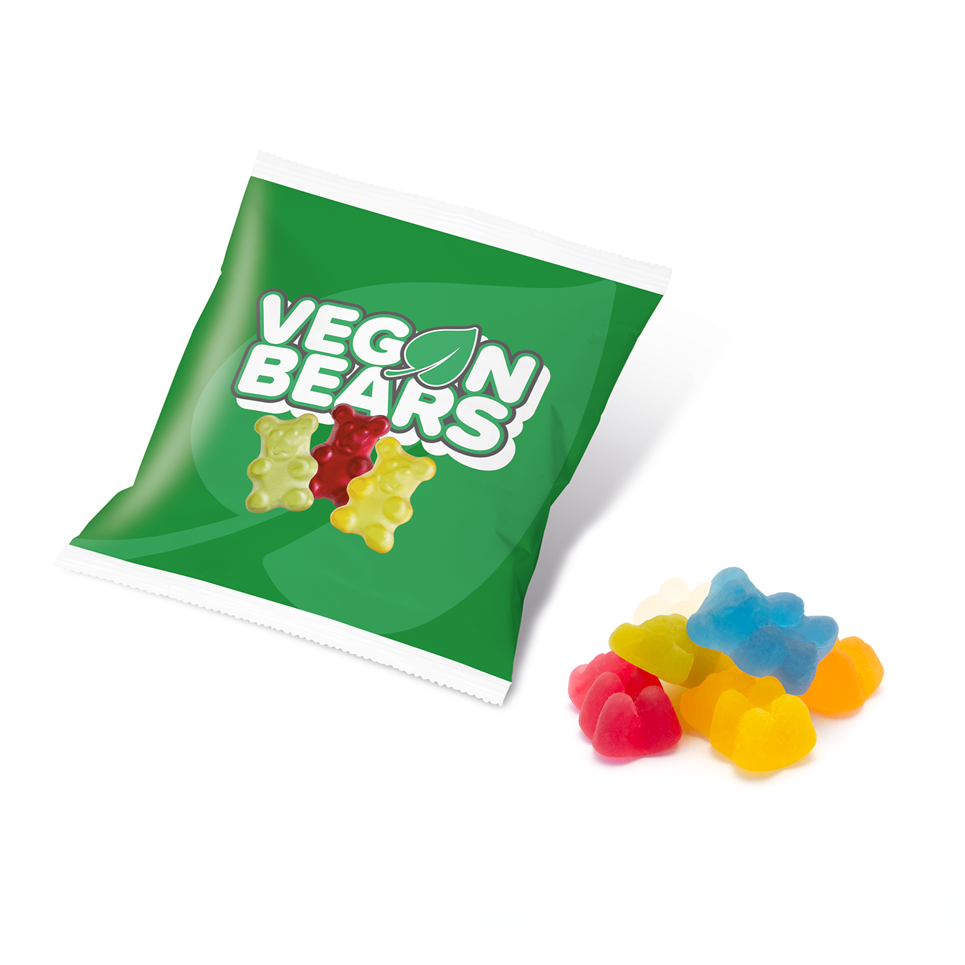 Flow Bag with Vegan Bears 20g Vegan Sweets Black and White London