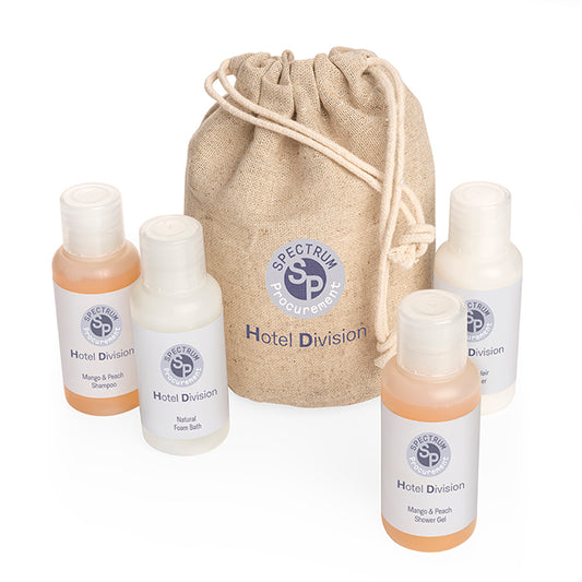 Weekend Travel Toiletry Set in a Hemp Bag Health & Beauty Black and White London