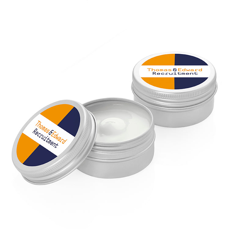 Aloe Vera Hand Cream in an Aluminium Tin 30ml Health & Beauty Black and White London