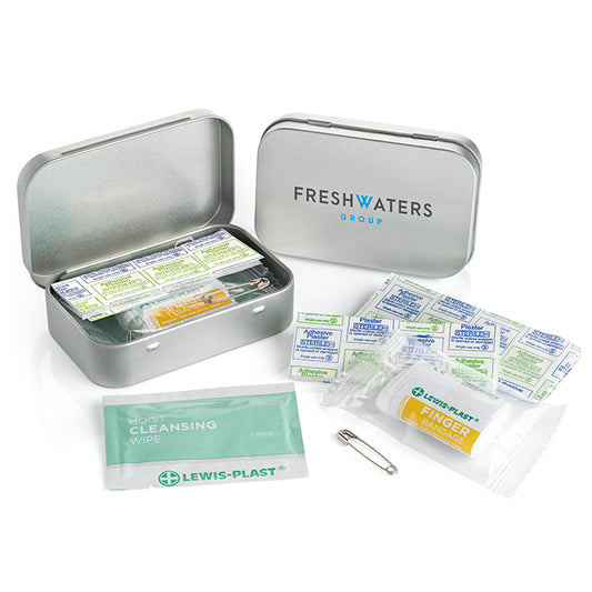 First Aid Kit in a Tin Health & Beauty Black and White London