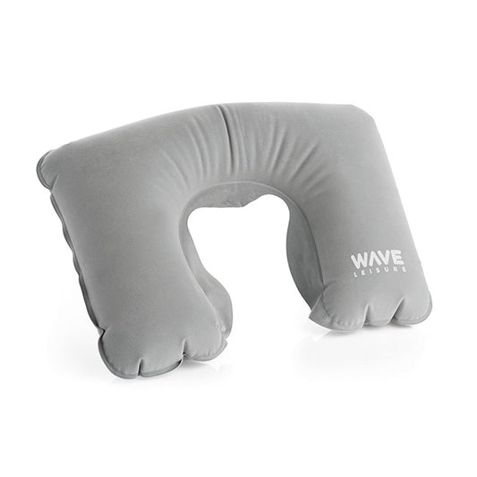 Grey Inflatable Neck Pillow Travel Accessories Black and White London