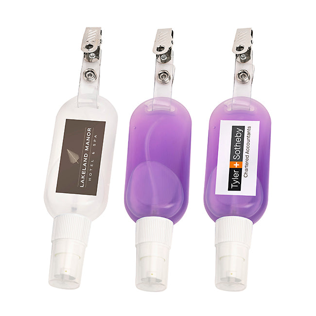 Hand Sanitiser Gel on a Clip (50ml) Hand Sanitisers Black and White London
