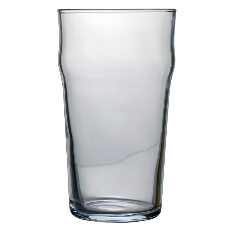 Nonic Pint Glass Glassware Black and White London