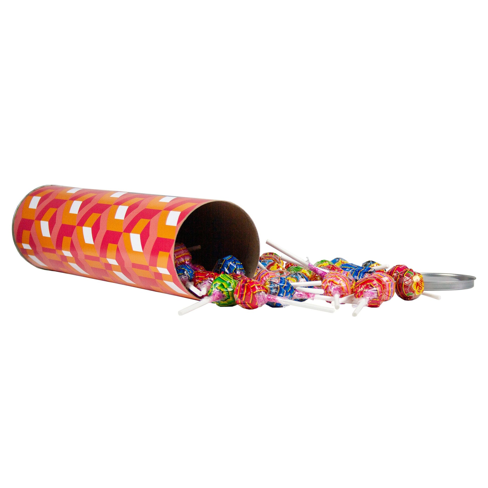 Custom Tube of 60 Chupa Chups Lollipops  Black and White London