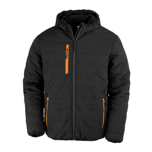 Result Recycled Compass Padded Jacket Black and White London
