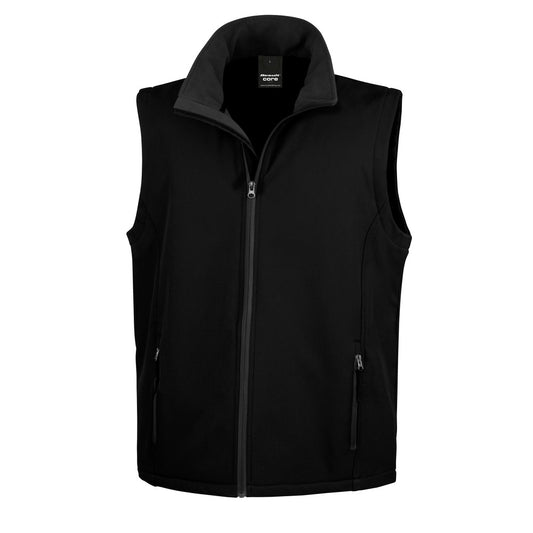 Result Printable Softshell Bodywarmer Black and White London