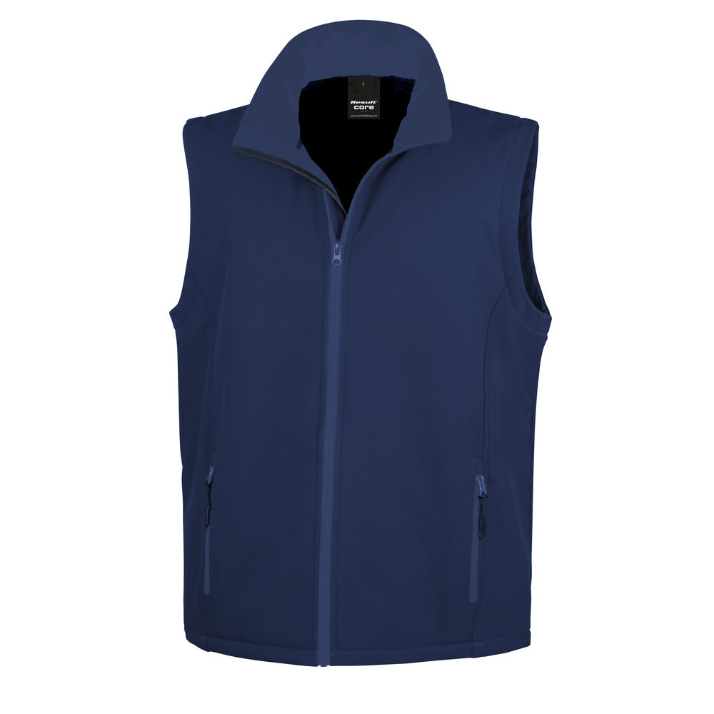 Result Printable Softshell Bodywarmer Black and White London