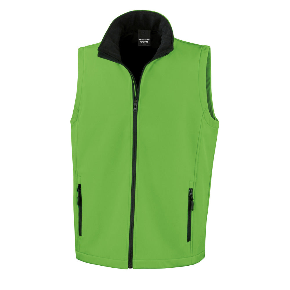 Result Printable Softshell Bodywarmer Black and White London