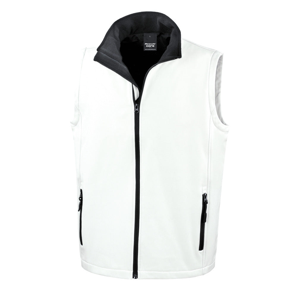 Result Printable Softshell Bodywarmer Black and White London